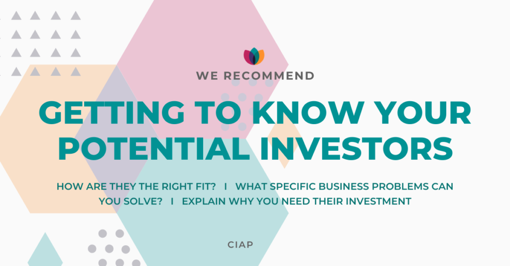 Get to know potential investors